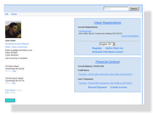 Studio's Office - Student Profile